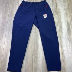 Adidas USA National Team Joggers Womens XL Blue Volleyball Pants Athletic FK1038